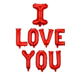 Valentines Day Balloons I Love You Letters Foil Balloon Red I Love You Foil Balloon For Valentines Party Anniversary Wedding Decoration Supplies