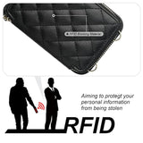 Crossbody Wallet Case For Iphone 13 Pro Max, Rfid Blocking Pu Leather Zipper Handbag Purse Flip Cover, Kickstand Folio Case With Card Slots Holder Wrist Strap Lanyard 5G 6.7 Inch (Black)
