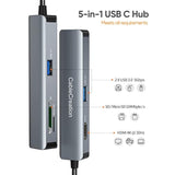 USB C Hub, CableCreation USB-C Hub Multiport Adapter 5-in-1 with HDMI 4K, 2 US