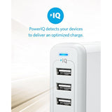Anker Charger, 40W 4-Port USB Phone Charger with Foldable Plug, PowerPort 4 for iPhone 14/13 Series, iPad Pro/Air/Mini, Galaxy S23/S22/S21, Note 20 Ultra, LG, Nexus, HTC, and More