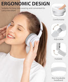 E9 Over Ear Bluetooth Headphones for Kids Children Boy Girl Adult, Stereo Foldable Wired/Wireless Headphones with Microphone for School Travel Tablet