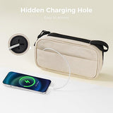 Clear Electronic Organizer, Tpu Cable Organizer Bag, Compact Cord Travel Organizer For Cables, Chargers, Phones, Usb Cords, Sd Cards (Beige)