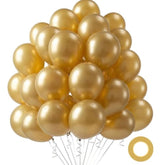 110Pcs Gold Balloons, Gold Latex Balloon For Birthday Baby Shower Graduation Engagement Anniversary Wedding Party Supplies Garland Arch Retirement Tea Casino Disco Decoration,12 Inches