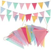 48Pcs Pennant Banner Flags, 52Ft Colorful Triangle Banners, Multicolor Bunting String Triangle Garland Flags For Birthdays Easter Classroom School Carnival Indoor Outdoor Party Decorations