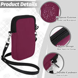 Phone Sock 2 Layers, Waterproof Neoprene Phone Pouch with Strap, Universal Shock & Impact Resistant Bag for Smartphone, Compact Sleeve Case fit to 7"