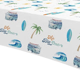 Surf First Birthday Party Supplies Boy Tablecloth, Surfing The Big One Birthday Decorations Tablecover, Summer Beach Surf Table Decorations Table Cloth, 3 Pack (54In X 108In)