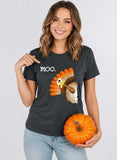 2 Pack Halloween Resin Pumpkin Decor Set, Leopard Print