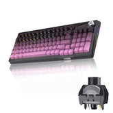 Kutethy Ky95 98% Wireless Mechanical Keyboard,Lcd Screen & Knob,Tri-Mode Bt5.0/2.4Ghz/Usb-C Hot Swappable Custom,Pre-Lubed Kailh Linear Switches,95 Keys Rgb Gaming Keyboard(Blackberry Gradient)