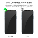 JETech Full Coverage Screen Protector for iPhone 12 Pro Max 6.7-Inch, Black Edge Tempered Glass Film with Easy Installation Tool, Case-Friendly, HD Clear, 3-Pack