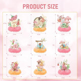 Fairy Honeycomb Centerpieces Birthday Decorations - 9Pcs Fairy Party Centerpieces For Table, Butterfly Flower Fairies Theme Party Decorations, My Fairy First Birthday Baby Shower Supplies