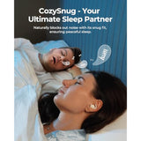 Cozysnug C1 Sleep Earbuds, Bluetooth 5.3 Noise-Blocking Sleep Headphones, App Control, Comfortable Fit, 3 Sizes Of Ear Tips, 21H Playtime, Compact Design For Side Sleepers