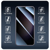 3*Privacy Screen Protector for Galaxy S22/S23 with a Installation Alignment Aid, Anti-Spy Tempered Glass Film, Dark Private Black Protection,