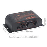 HiFi Power Amplifier 2 x 20W Stereo Audio Amp with 5.0 USB SD AUX for Home Theater Car Garage