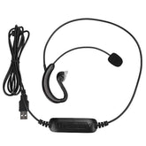 Usb Ear Hook Headset, Black, In Ear, Wired, Computer Headsets, Skype/Msn Headset, Noise Isolation, 100-5600Hz, 1 Count