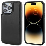 Onetop Compatible With Iphone 15 Pro Max Wallet Case With Card Holder, Pu Leather Kickstand Card Slots Case, Double Magnetic Clasp And Durable Shockproof Cover 6.7 Inch (Black)