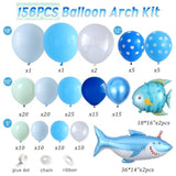 Ocean Party Balloon Garland Kit: Shark & Clownfish Birthday, Baby Shower
