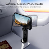 Airplane Travel Essentials Magnetic Phone Holder, Universal Handsfree Phone Mount For Flying With 360 Degree Rotation, Travel Must Haves Phone Stand For Desk, Tray Table, Black