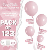 Dusty Pink Balloons Different Sizes, 123 Packs Retro Fog Pink Balloons, Pack Of 18 12 10 5 Inch Boho Balloon Garland Arch Kit For Girls Women Birthday Baby Shower Wedding Bridal Valentines Day