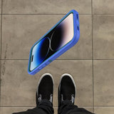 OtterBox iPhone 14 Pro (ONLY) Defender Series Case - RAIN Check (Blue), Rugged & Durable, with Port Protection, Includes Holster Clip Kickstand