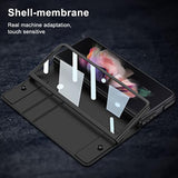 Samsung Galaxy Z Fold 4 Military Armor Cases Anti-Scratch Hard Slim Leather Case