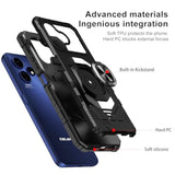 For Boost Mobile Celero 5G+ Plus 2024 (3Rd Version) Case With Tempered Glass Screen Protector,Military Grade Heavy Duty Shockproof Protective Cover,With Ring Kickstand Full-Body Protective
