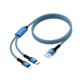 Multi Charging Cable Usb To Usb C And Lightning Cable, 4Ft Braided 2 In 1 Fast Usb Cable With Type C/Lighting Port For Iphone 17 16 Pro Max 15 14 Ipad Multiple Phone Charger Cord-Not Support Carplay