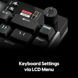 Es He 70 Mechanical Gaming Keyboard, 8K Scan Rate & 8K Polling For Ultra-Low Latency, Hot Swappable, Pbt Double-Shot Keycaps, Rgb Backlit, Volume Knob, 70%, 79Keys (Black)