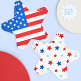 Fourth Of July Star Napkins - 3-Ply, 50 Pcs | Usa Party Favors, American Flag Party Supplies, 4Th Of July Decorations, Stars And Stripes Decor, Red White And Blue Merica Decor, Olympic Theme