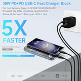 Fast Charger Block 30W 2 Port Usb C Wall Plug Adapter For Moto G Stylus 5G 2025 Razr+ 2025 Razr 60 Ultra Edge 2025 G Power 2025,Samsung Galaxy A17/S25 Ultra/A16/A15/A35/S24Fe/A54,Iphone 16,Pixel 10 9A