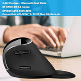 Ergonomic Vertical Mouse: 2.4G Bluetooth Dual Mode Optical Computer Mice,Wireless Rechargeable Mouse With Removable Palm Rest,Compatible With Windows And Mac Os (V638 Dual Mode)
