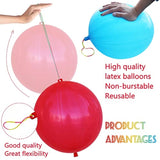 30Pcs Neon Punch Balloons with Rubber Bands β Durable Party Favors for Kids
