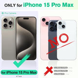 Case Wallet for iPhone 15 Pro Max, RFID Blocking 4 Card Holder Kickstand Shockproof TPU Inner Case, PU Leather Magnetic Flip Folio Cover, Black
