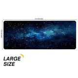 Large Extended Computer Mouse Pad With Non-Slip Rubber Base, Long Gaming Mouse Mat With Stitched Edges, Xl Anime Mousepad For Laptop, 31.5 X 11.8 Inch (Watercolor Galaxy)