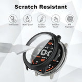 Active 2 Screen Protector Case Compatible with Amazfit Active 2 Smart Watch 44mm, Ultra-Thin Hard PC Protective Cover Slim for Tempered Glass for