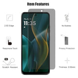 3 Pack Privacy Screen Protector For Motorola Moto G 5G (2025) / Moto G Power 5G (2025/2024) Anti Spy Private Tempered Glass