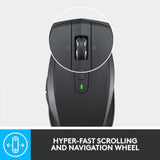 Logitech MX Anywhere 2S Bluetooth Edition Compact Wireless Mouse, No USB Receiver - Use On Any Surface, Hyper-Fast Scrolling, Rechargeable, Control Up to 3 Apple Mac and Windows Computers and Laptops