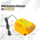 20V Battery Charger Repalcement For Dewalt 20V Lithium Battery Charger Compatible With Dewalt 18V/20V Max Dcb201 Dcb204 Dcb207 Dcb206 Dcb203 Dcb200 Power Tool Battery Charger(Not For 12V)