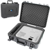 Hard Shell Projector Travel Case Compatible With Epson Vs250 Svga, Vs350 Xga, Vs355 Wxga Projectors With Hdmi Cable And Remote In Custom Foam Compartments, Case Only