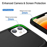 Compatible With Iphone 12 Case And 12 Pro Case, Heavy Duty Protection Shockproof Dropproof Dustproof Anti-Scratch Phone Case Cover For 12 And 12 Pro -Black