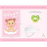 Funny Baby Shower Games For Girl - Pink Pin The Pacifier On The Baby Game, Where Is The Baby'S Binky