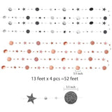 Black Rose Gold Star Garland Decorations Twinkle Little Star Birthday Baby Shower Graduation Party Decor Bridal Shower Bachorette Banner Stars Starry Night Planet Celestial Theme Backdrop