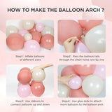 Dusty Pink Balloon Arch Kit With Mauve & Blush Balloons For Boho Wedding & Party Decorations