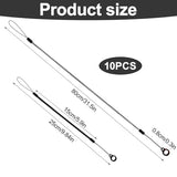 10pcs Pen Lanyards, Elastic Lanyard Tether with Silicone Rings Retractable Stylus Tether Clipboard Pen Strap Tablet Holder Anti-Lose Leash for