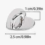 12Pcs Phone Charm Hook,Finger Ring Loop Stand for DIY Hanging, Heart Phone Holder,Adhesive Phone Finger Grip Loop Stand Metal Phone Charm Rings for