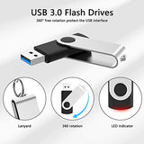 10 Pack 32Gb Flash Drive Usb 3.0 Thumb Drive Usb Drives Jump Drives Keychain Memory Stick Black