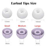 Replacement Earbud Tips For Galaxy Buds Pro 2, Silicone Earbuds, 3 Sizes (Small, Medium, Large), Purple, 6 Pairs