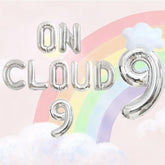 Gold On Cloud 9 Party Invite, 9 Year Old Girl, For Girls,9Th Birthday Decorations, On Cloud Nine Decorations,On Cloud 9 Banner, 9Th Birthday Party,