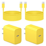 Iphone 17 16 Air Charger Fast Charging - 2 Pack 20W Usb C Charger Block With 6Ft Type C Cable Compatible With Iphone 17/17 Pro/17 Pro Max/Air/16/16E/15, Ipad Pro, Air M3/M2/5/4, 11Th/10Th?Yellow?