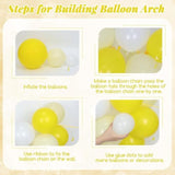 128pcs Yellow Balloon Arch Kit Pastel Balloons for Lemon Bee Party Decor