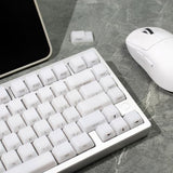 130 Keys Oem Profile Shine Through White Keycaps Set Translucent Keycaps Compatible With 61/64/87/104/108 Cherry Mx Switches Mechanical Keyboard